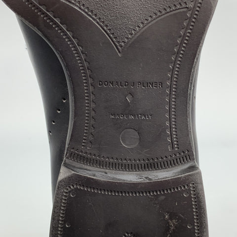 DONALD J PLINER Size 10.5 Black Leather Slip On Loafers