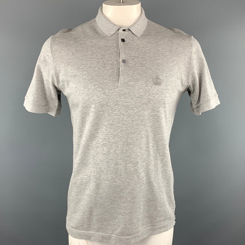 DOLCE &amp; GABBANA Taille M Polo boutonné piqué gris