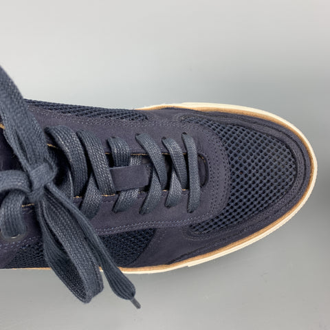 II VIII VIII Talla 8 Zapatillas de deporte de ante y malla azul marino