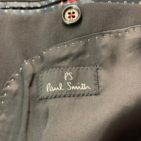 PS by PAUL SMITH Taille 42 Manteau de sport en laine et élasthanne noir anthracite