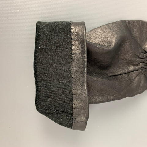 RALPH LAUREN Collection Size 8 Black Leather Long Gloves