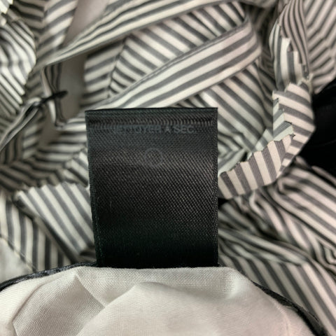MARC by MARC JACOBS Size 0 White & Gray Silk Stripe Spaghetti Straps Mini Dress