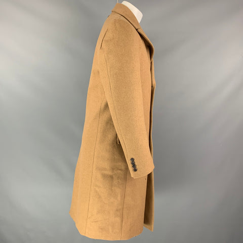 CALVIN KLEIN Size M Tan Size M Tan Wool Blend Double Breasted Coat