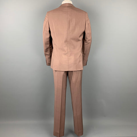 PRADA Talla 38 Traje de solapa de muesca de lana / mohair marrón