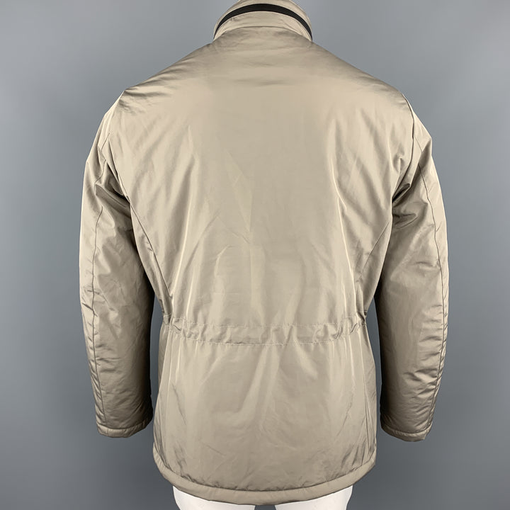 EREDI PISANO Size M Khaki Beige Padded Patch Pocket Winter Jacket