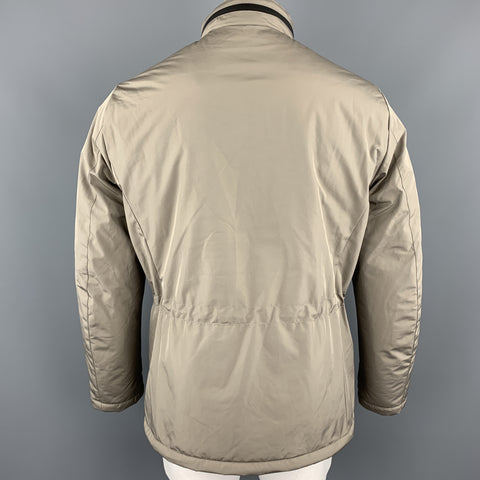 EREDI PISANO M Khaki Beige Padded Patch Pocket Winter Jacket