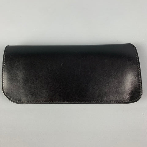étui à lunettes de soleil en cuir noir GUCCI vintage