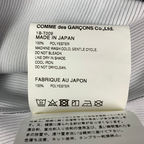 COMME des GARCONS BLACK Size M Black White Splattered Polyester Crew-Neck Pullover
