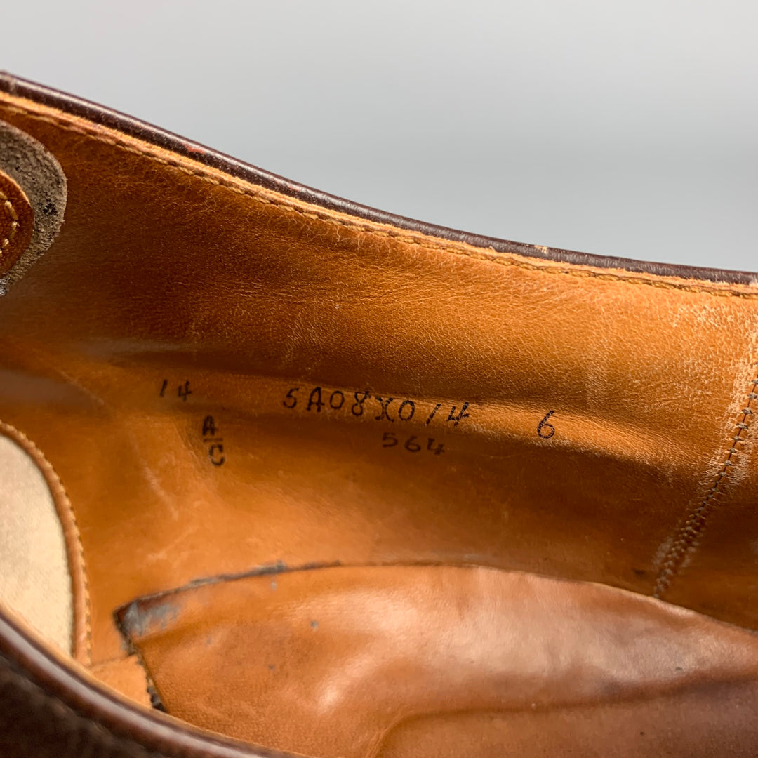 ALDEN 564 Size 14 Brown Leather Cap Toe Lace Up Shoes