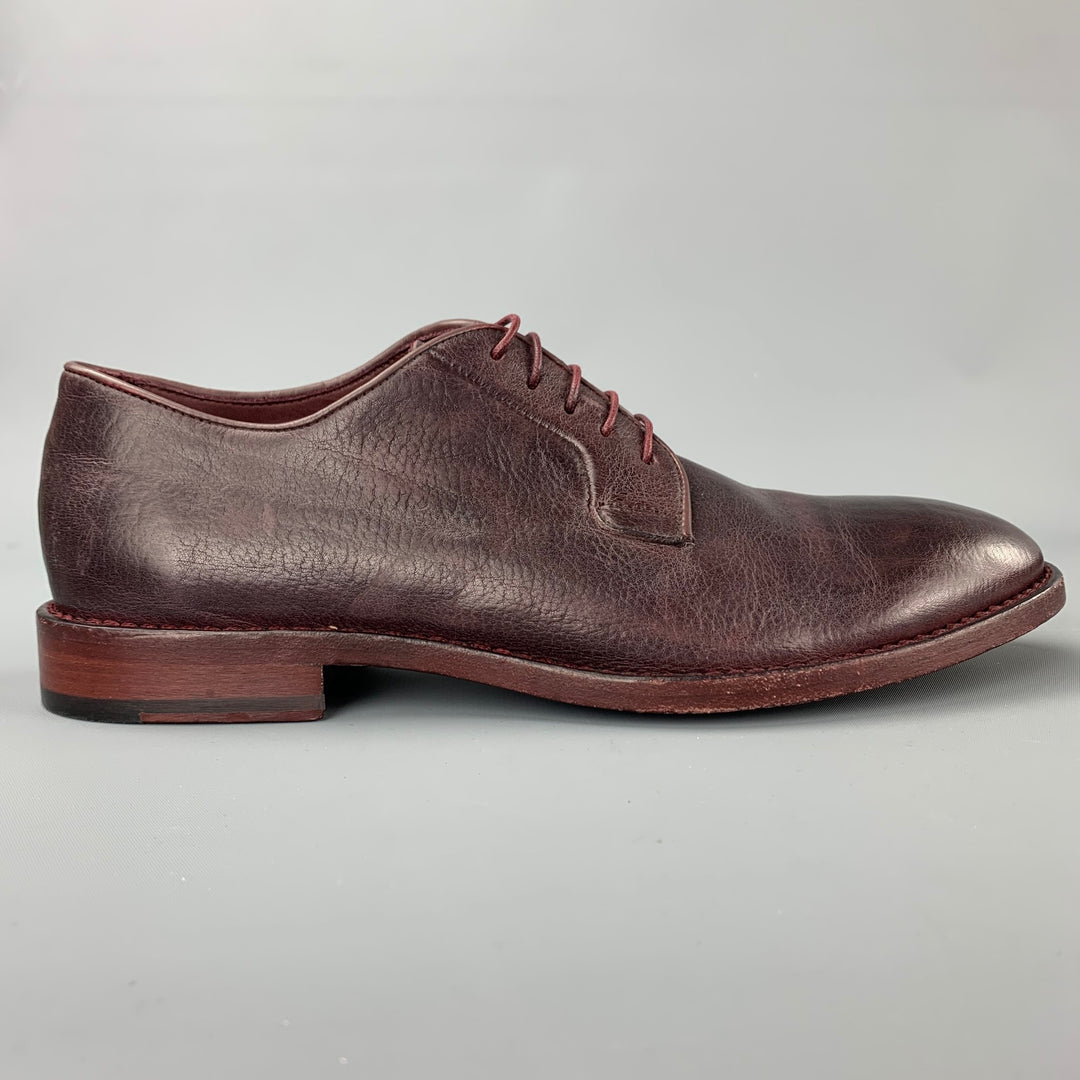PAUL SMITH Size 8 Burgundy Antique Leather Lace Up Flexible  display picture 2