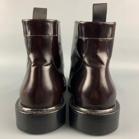 MARC JACOBS Size 12 Brown Leather Lace Up Ankle Boots