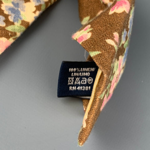POLO by RALPH LAUREN Brown Multi-Color Floral Linen Tie