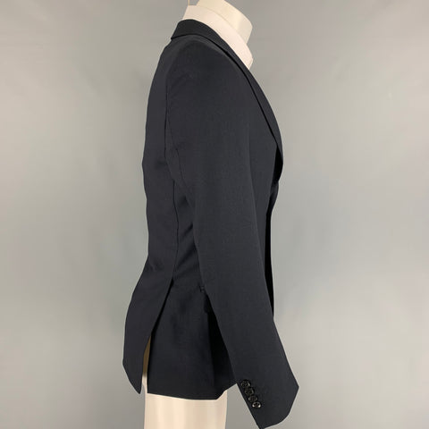 LORDS & FOOLS Size 36 Navy Wool Peak Lapel Sport Coat