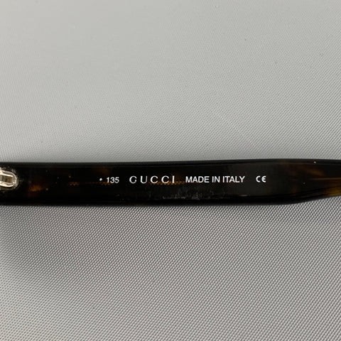 GUCCI Brown Black Tortoise Acetate Sunglasses