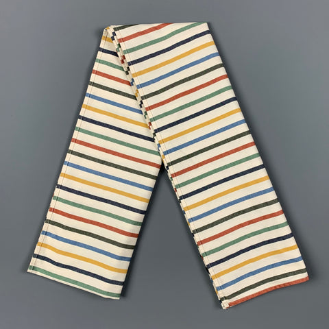 NIGEL CABOURN Multi-Color Stripe Cotton Scarf