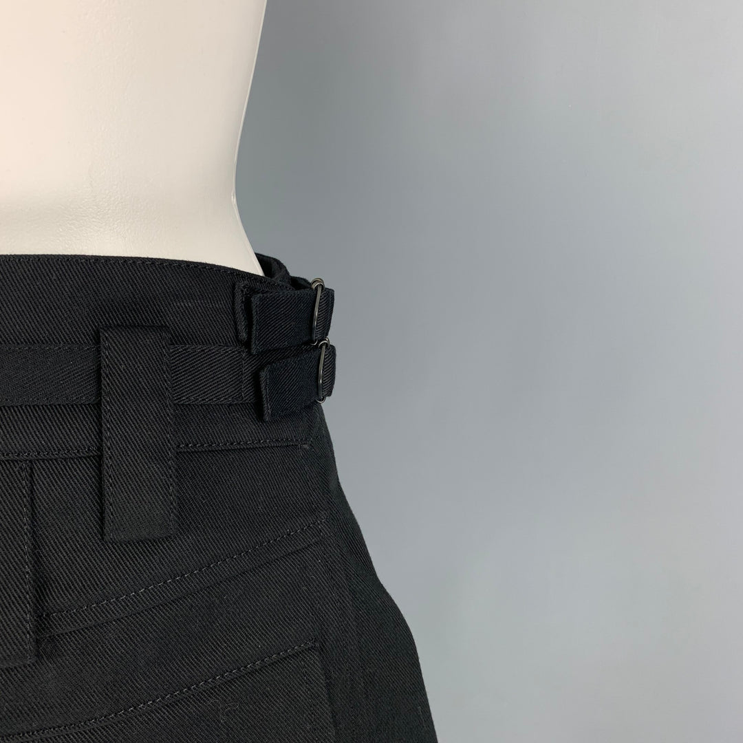 LOUIS VUITTON Size 2 Black Cotton Polyester Bermuda Dress Pants