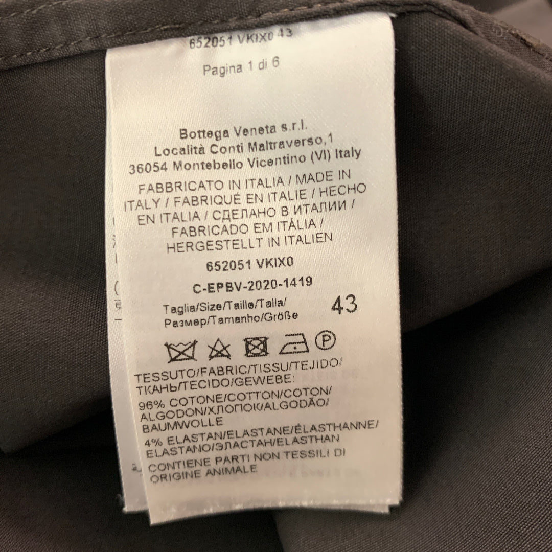 BOTTEGA VENETA Taille L Chemise à manches courtes en coton élasthanne marron