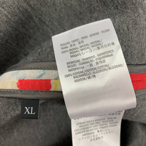 GUCCI Size XL Red Green Khaki Print Modal Crew-Neck Sweatshirt