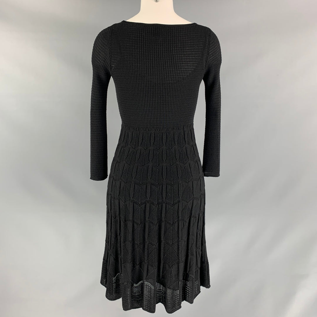 M MISSONI Black Knitted Size 6 Dress Sui Generis Designer Consignment M MISSONI Black Knitted Size 6 Dress Sui Generis Designer Consignment