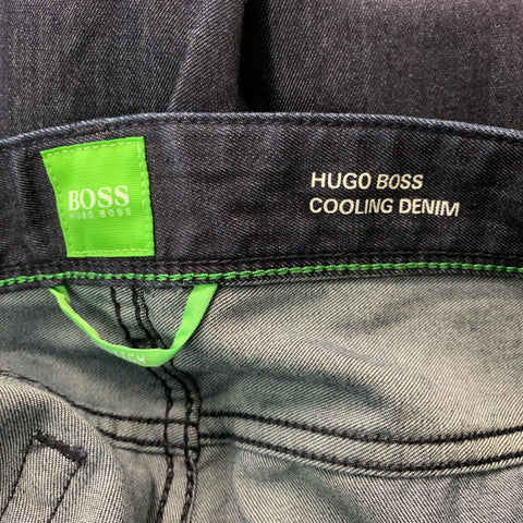 HUGO BOSS Size 33 Blue Cotton Blend Jeans