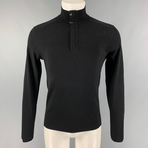 RALPH LAUREN Black Label Size M Black Wool Blend Pullover
