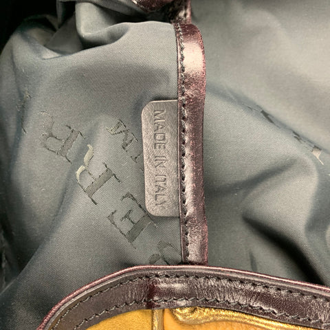 BURBERRY PRORSUM Bolso satchel Earlsburn de cuero en marrón oscuro ámbar