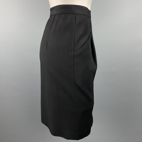 GIORGIO ARMANI Taille 8 Jupe crayon en sergé noir