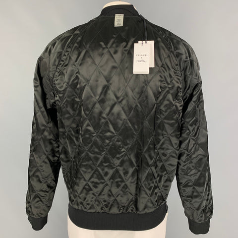 COACH x Keith Haring Size XL Navy Taupe Embroidery Bomber Jacket