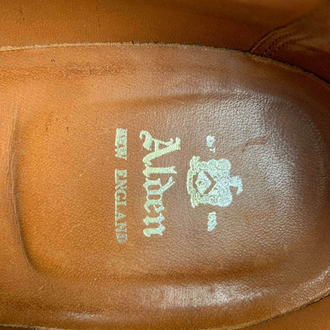 ALDEN Size 10.5 Tan Pebble Grain Leather Lace Up Shoes