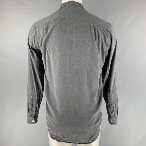 OUR LEGACY Size S Gray Solid Silk Button Up Long Sleeve Shirt