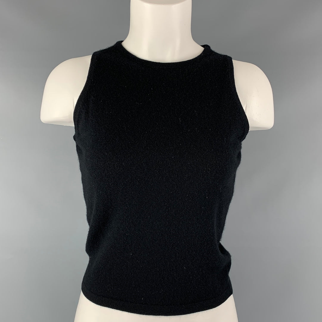 N.PEAL Size S Black Cashmere Sleeveless Casual Top
