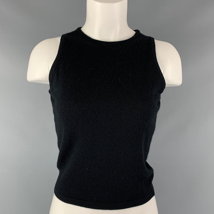 N.PEAL Size S Black Cashmere Sleeveless Casual Top