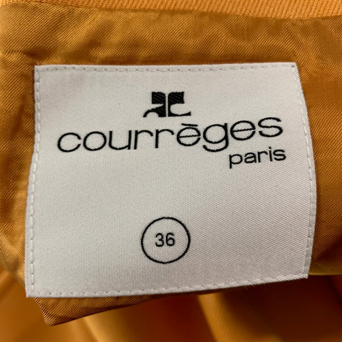 COURREGES Size 4 Orange Polyester Blend Dress