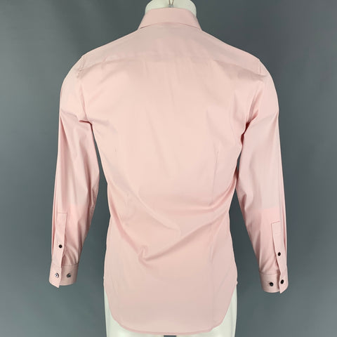THEORY Size XS Blush Cotton Blend Button Down Long Sleeve Shirt