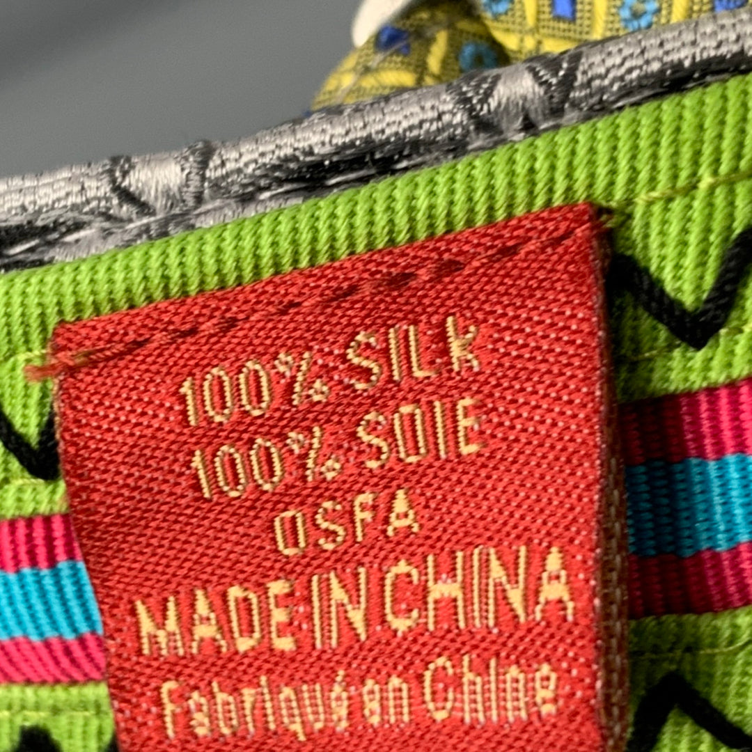 ROBERT GRAHAM Grey Black Circles Silk Hat