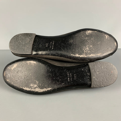 GIUSEPPE ZANOTTI Taille 8.5 Chaussures plates en cuir métallisé et matériaux mélangés