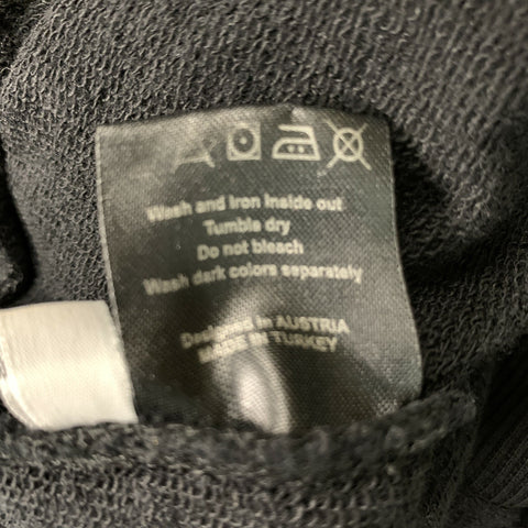 MANUEL MARTE Sudadera con capucha de algodón liso negra Talla L