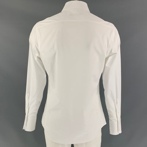 GUCCI Size L White Cotton Button Down Long Sleeve Shirt