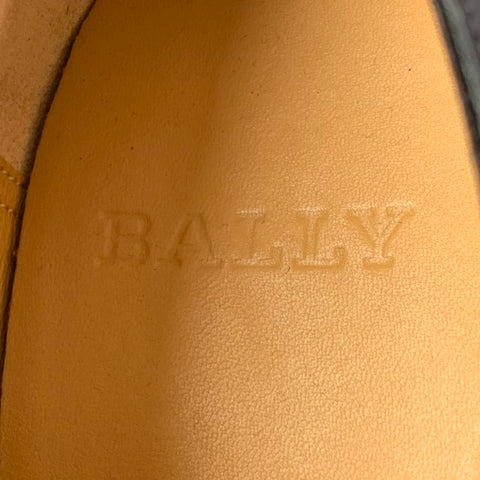 BALLY Size 6.5 Black Leather Lace Up Shoes
