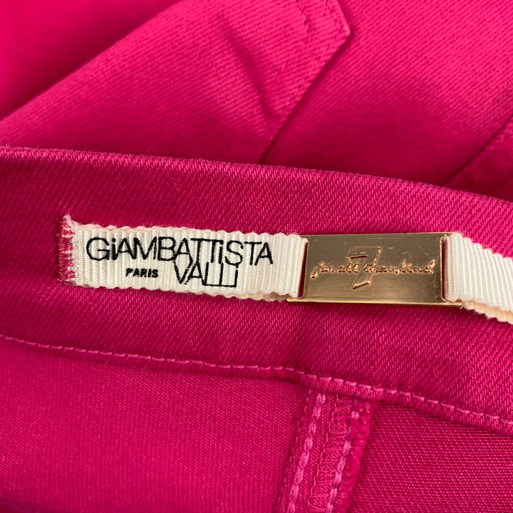 GIAMBATTISTA VALLI x 7 FOR ALL MANKIND Size 28 Pink Cotton Side Zipper Casual Pants