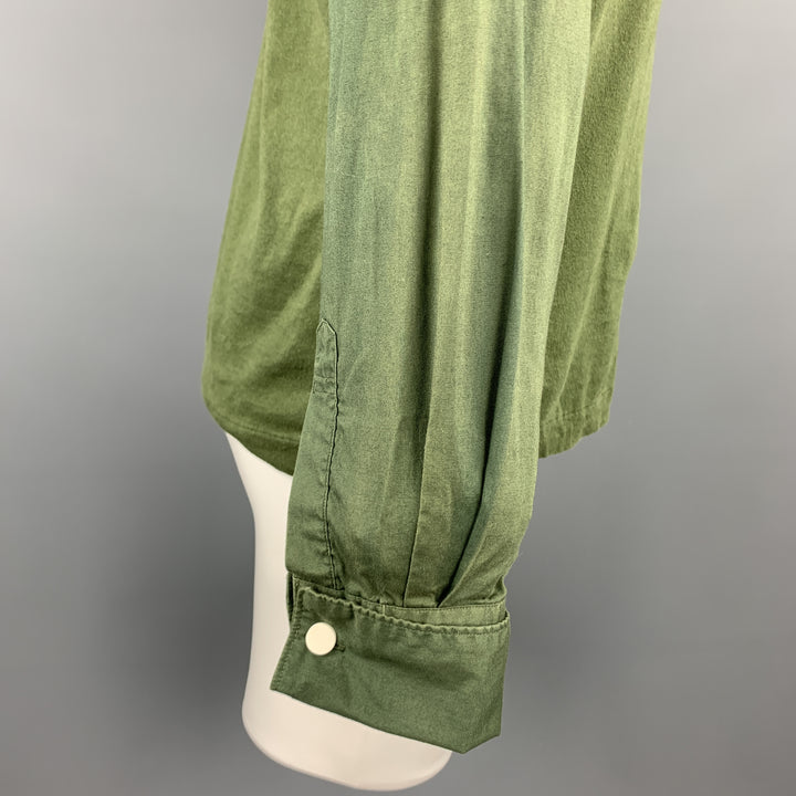 COMME des GARCONS Size M Olive Patchwork Jersey Pullover