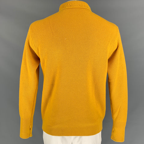 BARENA Taille XXL Pull Col Roulé en Laine Tricotée Jaune