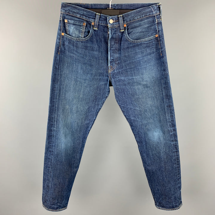 LEVI'S 501 CT Size 31  Indigo Washed Denim Button Fly Jeans