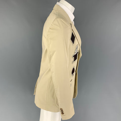 VIKTOR &amp; ROLF Taille 36 Manteau de sport en coton et métal avec applique beige