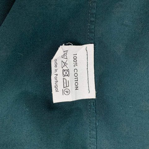 DRIES VAN NOTEN Size M Dark Green & Brown Rhombus Cotton Long Sleeve Shirt