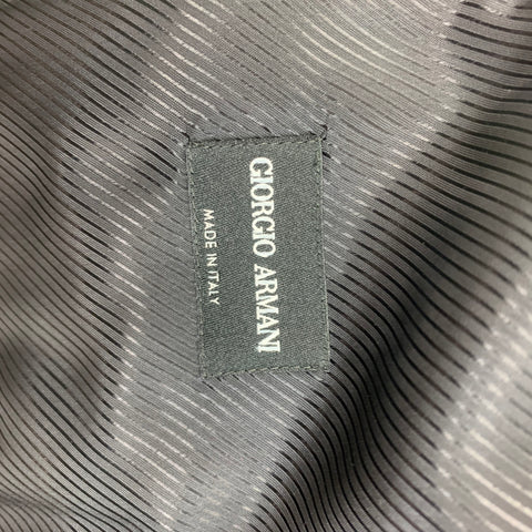 GIORGIO ARMANI Size 42 Charcoal Pinstripe Wool Buttoned Vest