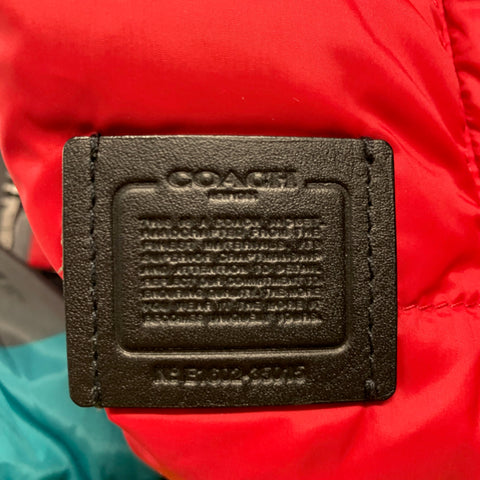 COACH Size S Red Quilted Nylon Reversible Jacket