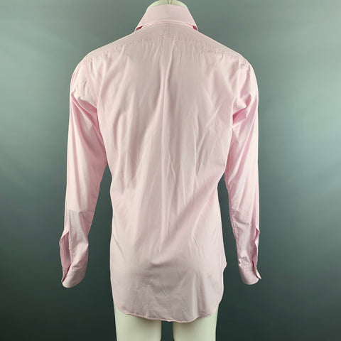 HAMILTON Size M Pink White Stripe Long Sleeve Shirt