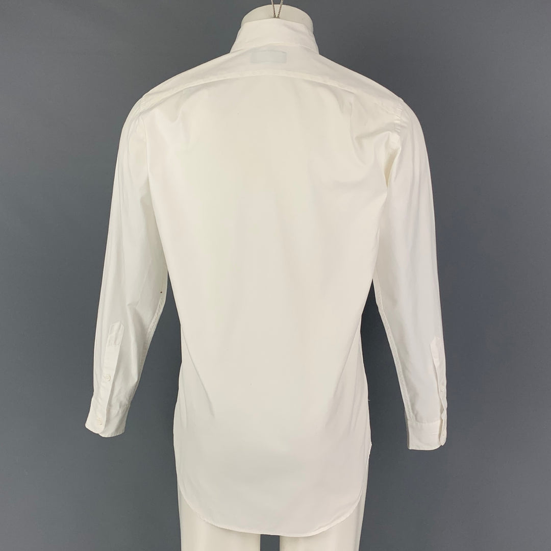 RALPH LAUREN Purple Label Size S White Cotton Long Sleeve Shirt