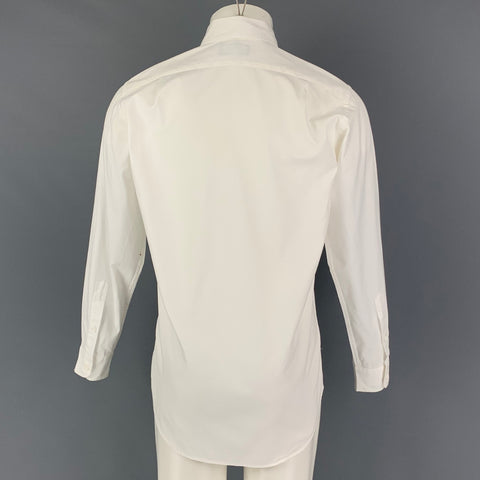 RALPH LAUREN Purple Label Size S White Cotton Long Sleeve Shirt
